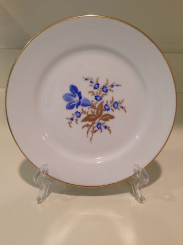 Hochst Hand-Painted Porcelain Blue/Gold Colored Plate #3 Made in Germany New