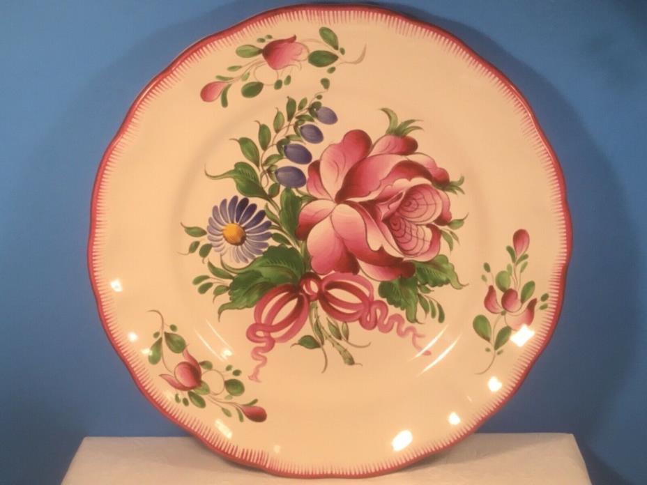 Plate Vintage Hand Painted French Faience Plate by Andree Moinard c1940's