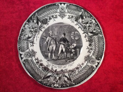 Antique Sarreguemines French Faience Napolean Plate, ff364  GIFT QUALITY!!