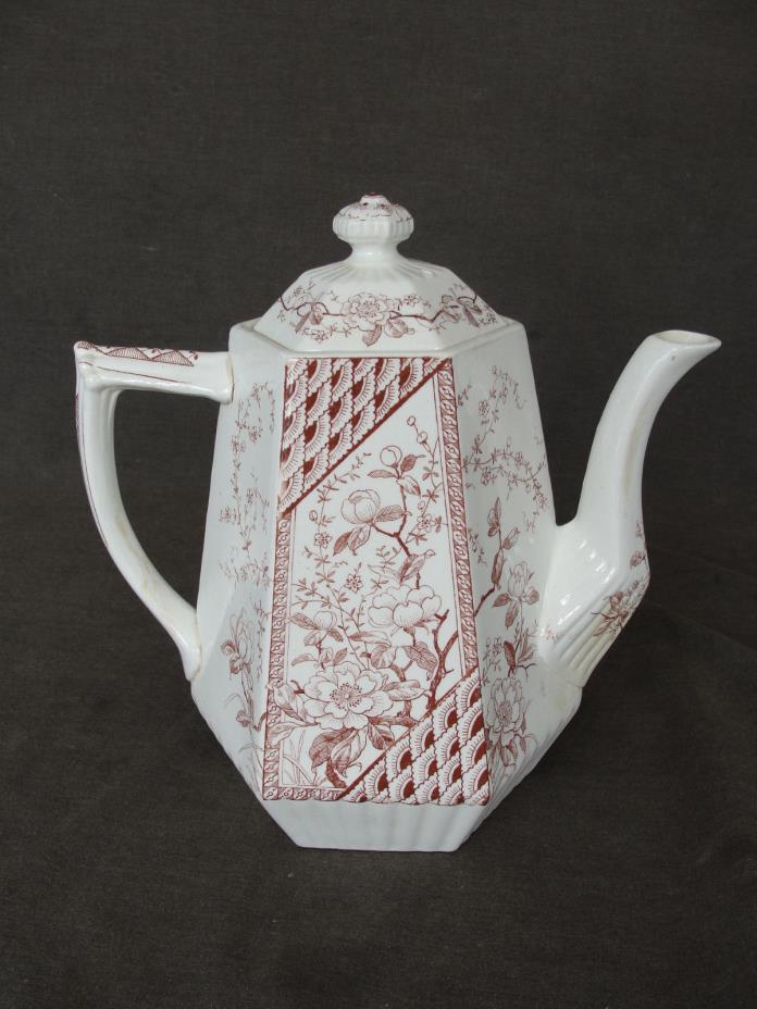 Antique Furnivals Burmese Brown Teapot
