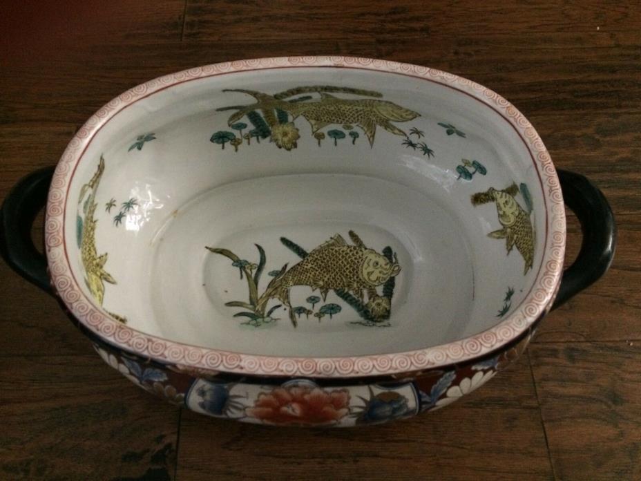 Asian Two Handled Hand Painted Tureen