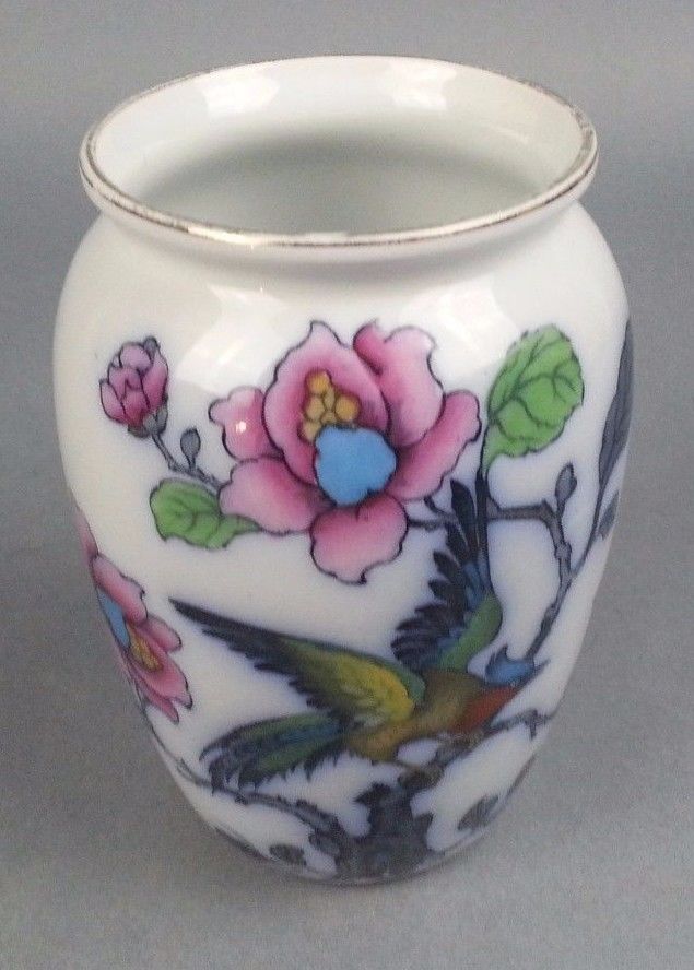Antique Burslem England Keeling and Company Vase Planter Birds Flowers