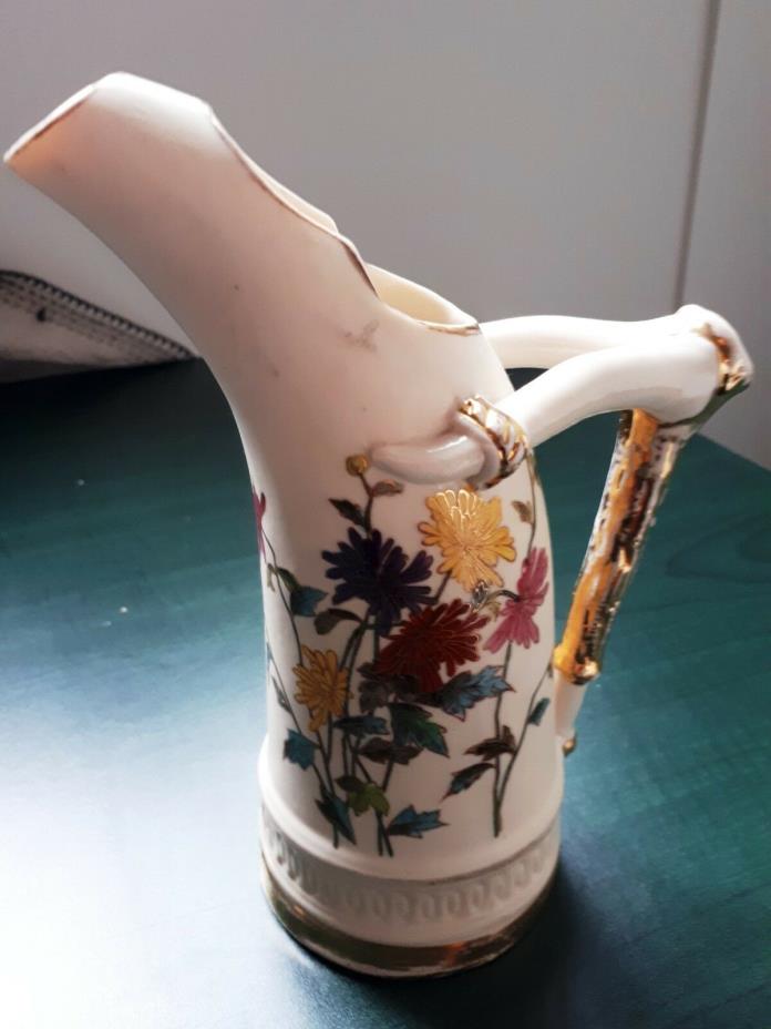 ANTIQUE GERMAN HAND PAINTED PITCHER EXTREMELY RARE