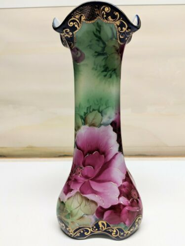 Breathtaking Nippon Vase 11 3/4