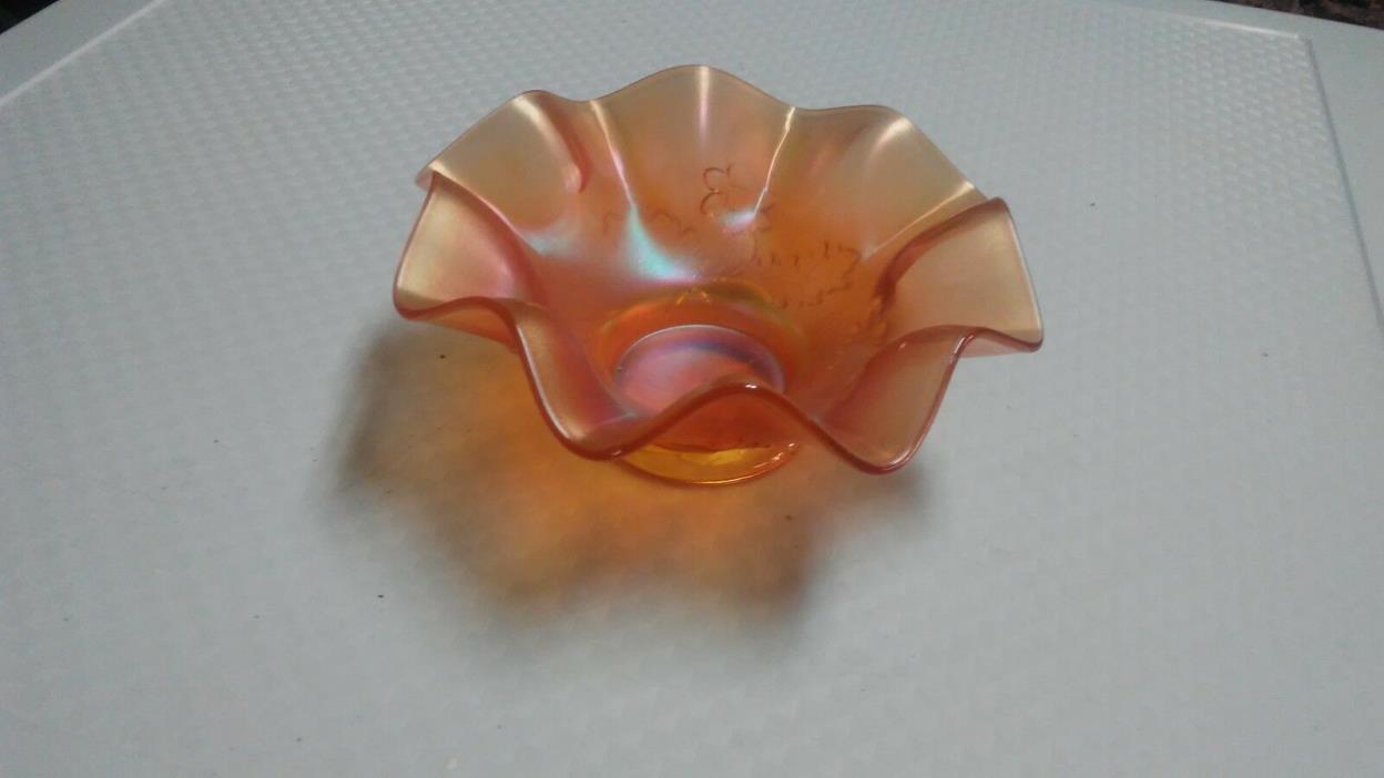 Vintage  Marigold Carnival glass Bowl
