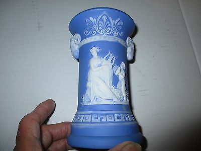 antique jasper ware blue vase 1900-1940, Ceramic & Porcelain, UK