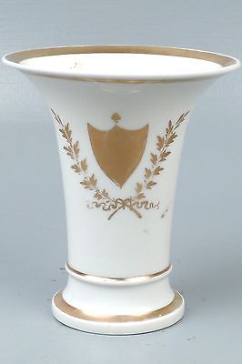 Rare Tucker & Hemphill Porcelain Vase w Gold Decoration - PC