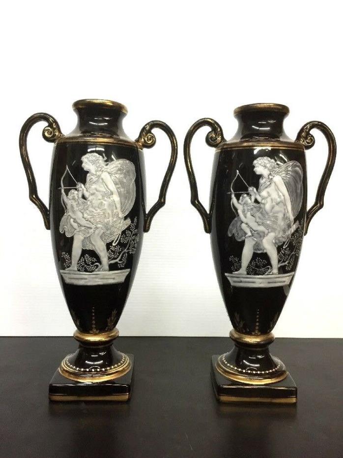 Beautiful Pair Antique Minton Pate Sur Pate Vases, Price Reduced