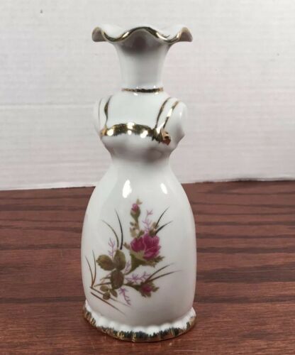 Vintage Figural Art Deco Ladies Dress Bud Vase 6
