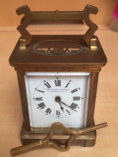 Antique French Bronze Traveler Clock