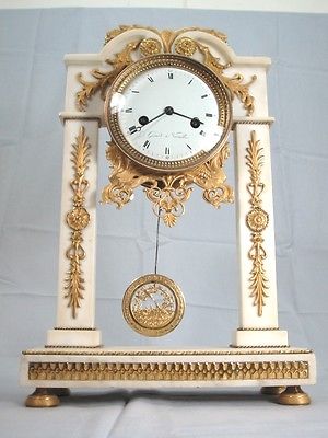 Rare VERSAILLES clock with silk suspension, superb condition c. 1790-1800 LOOK