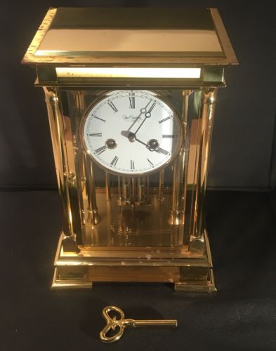 Rare DU CHATEAU Siedle Salomon & Son Mantel Clock - Merc Filled Pendulum - WORKS