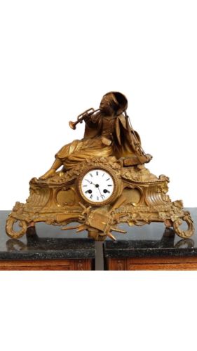 RARE ORIENTALIST ANTIQUE FRENCH MADE ARAB OTTOMAN MANTLE CLOCK FROM 1880