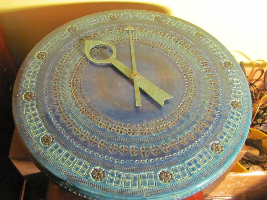 Blue Howard Miller Bitossi George Nelson / Aldo Londi Ceramic Clock Original