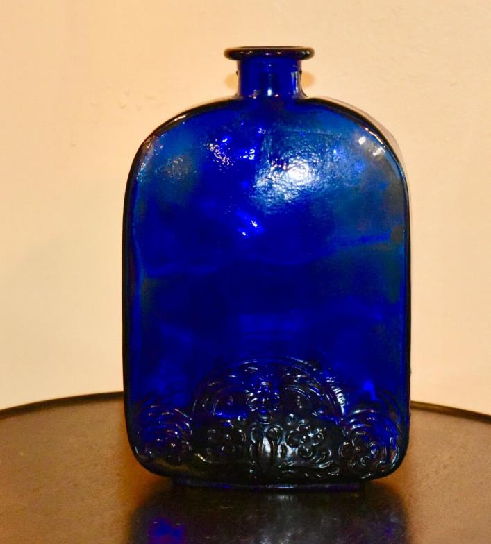 Colbalt blue Glass  bottle  8 1/2