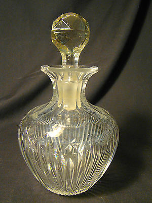 Blown Cut Glass Mitre & Star Oil Bottle late 19th - early 20th c