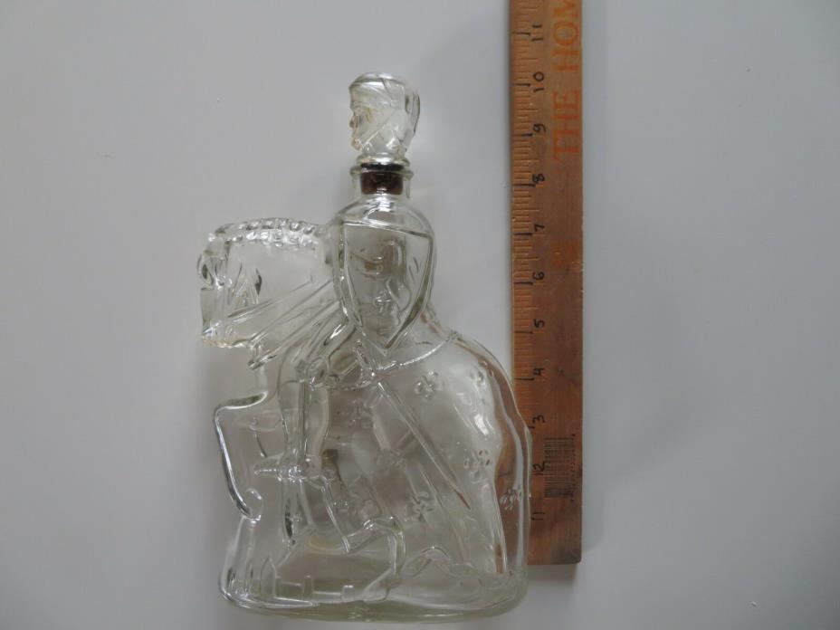 Renaissance Antique collectible Rare Joan of Arc old suit of  armor bottle horse