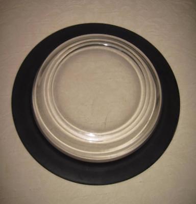 Antique Art DECO Glass Bowl~Silver Gold Overlay~Moriage Blue & Coral on Black
