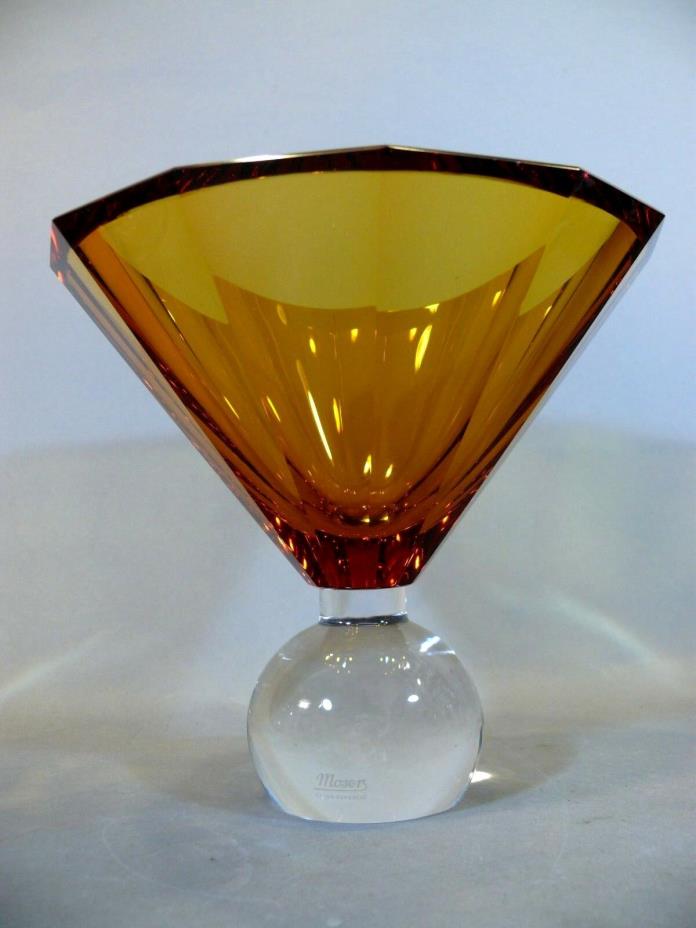 Fine Brand New MOSER Amber & Clear Crystal 