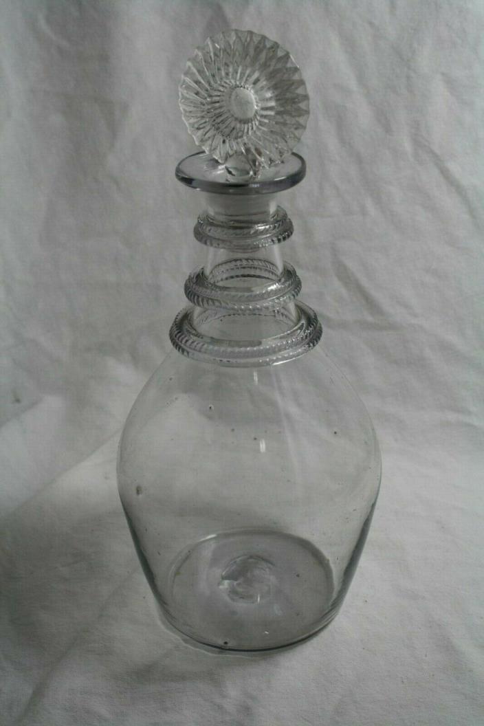 Sandwich Glass  Decanter Mid-19th Century