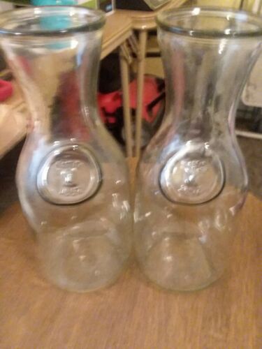 set of 2 wine decanter very old