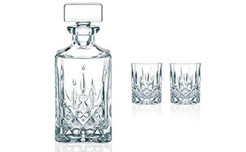 BRAND NEW! Nachtmann Noblesse Decanter and Whisky Glass Set of 3 #91899