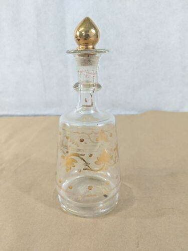 G27 Vintage Glass Art Deco Decanter Bottle 7.5