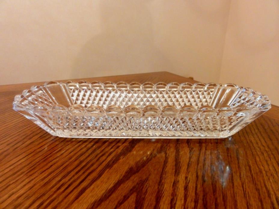 Antique French BACCARAT Late 19th Century Hand Cut Crystal Jewelry Dish Signed