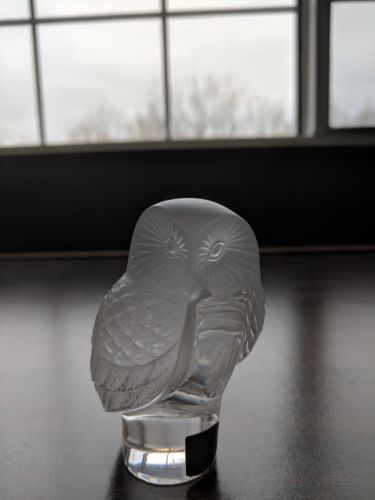 Lalique Crystal Glass Owl