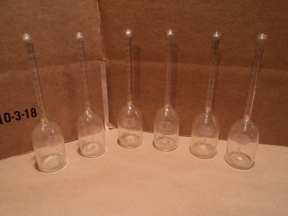 Antique 1920's K Nafis Sealed Glass Bottle/Beaker Butterfat Babcock Milk testing