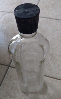 VINTAGE - CLEAR GLASS BOTTLE  WITH CAP