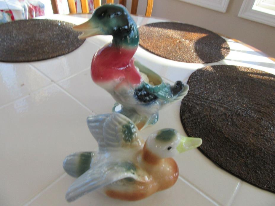 Ducks Figurines1 large 1 small antique