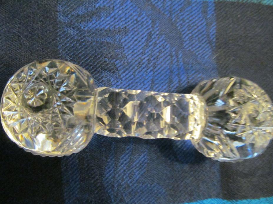 ANTIQUE CUT CRYSTAL BARBELL 