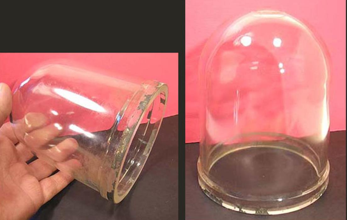 VINTAGE AN/ARN-6 INDUSTRIAL KEARFOTT GLASS COMPASS GLOBE DISPLAY GARDEN CLOCHE