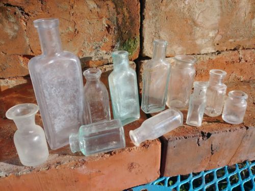 vintage antique old bottle  collection miniature small lot 11