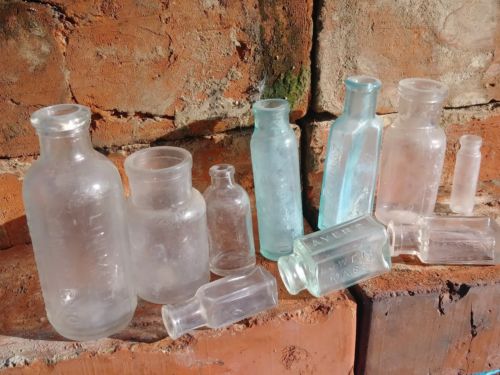 vintage antique old bottle  collection miniature small lot 9