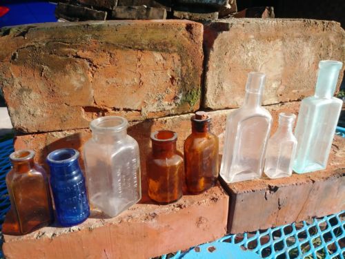 vintage antique old bottle  collection miniature small lot 2
