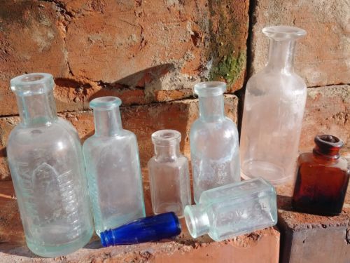 vintage antique old bottle  collection miniature small lot 6