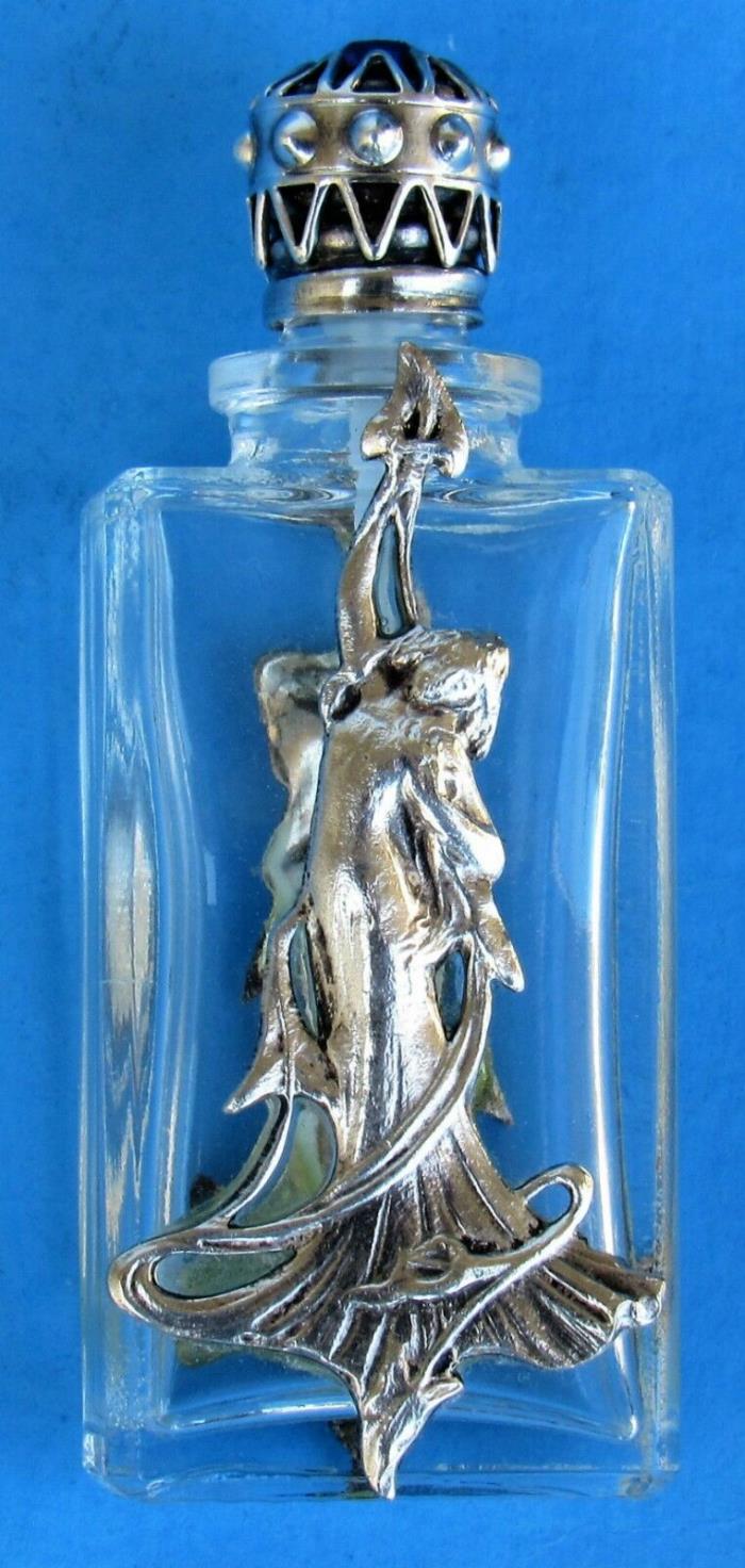Vintage Miniature Perfume Bottle 903 with Silver Filigree Casing and Dabber