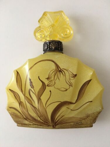 Rare French Hand Painted Signed Chanille Numbered 036 Perfume Bottle