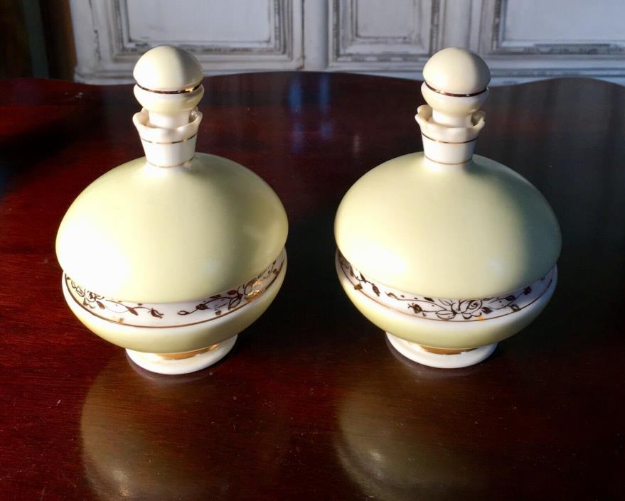 Pair (2) Vintage Franciscan Pottery Kaolena Perfume Bottles Made in California