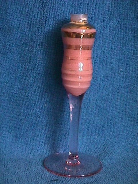 Vintage DEVILBISS Pink Gold ART DECO Dauber Top Perfume BOTTLE Atomizer c.1920s