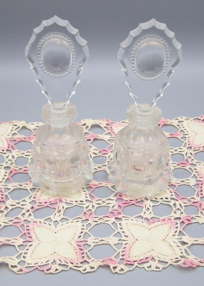 Vanity Set of Decorative Glass Perfume Bottles
