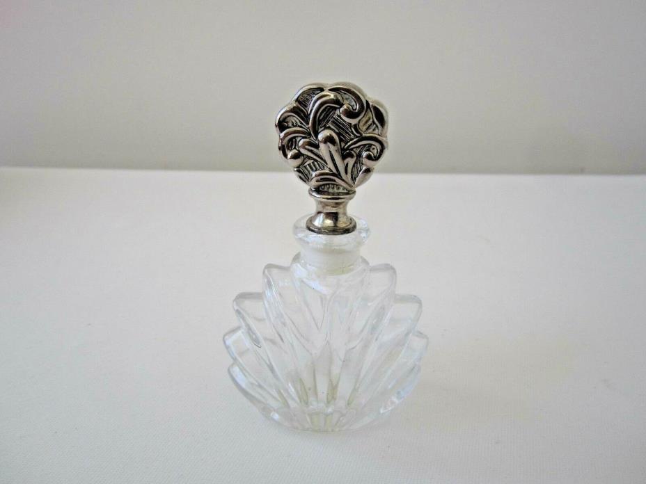 Vintage Crystal Perfume Bottle with Stopper