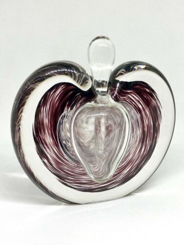 Vintage Perfume Glass Bottle Decanter - Heart Shape Bottle - Pristine Condition