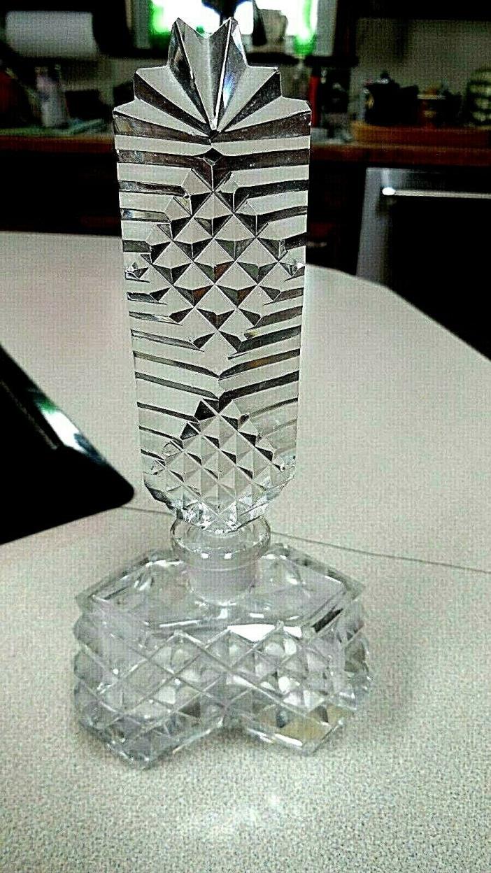 Vingage Rice Cut Glass Perfume Bottle