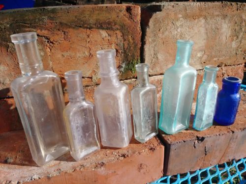 vintage antique old bottle  collection miniature small lot 4