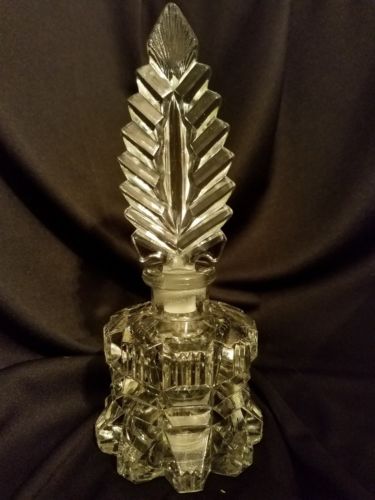 Vintage Decorative Art    Crystal Perfume Bottle