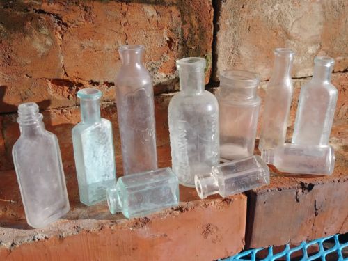 vintage antique old bottle  collection miniature small lot 10