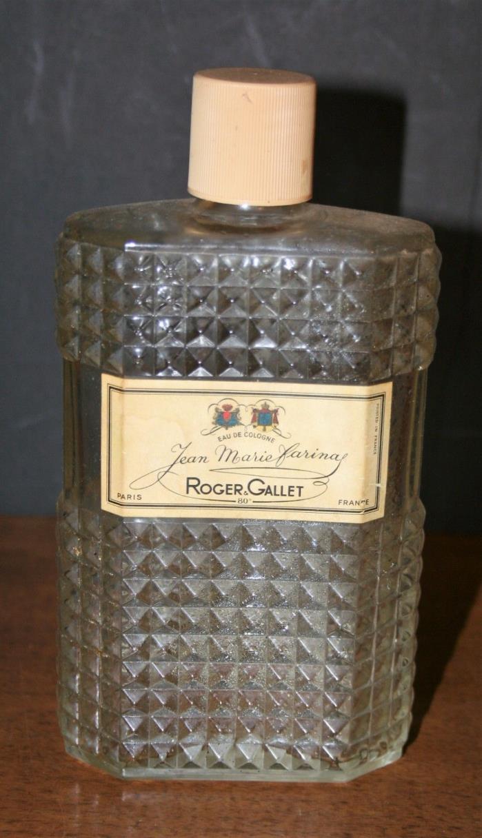 Antique Jean Marie Farinas Roger & Gallet Paris France Perfume Bottle Decanter